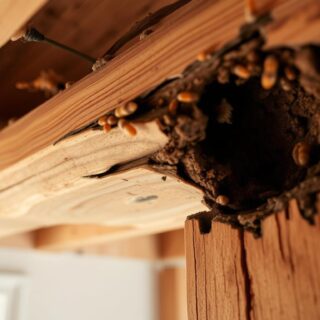 Termite damage to Sacramento home wooden structure