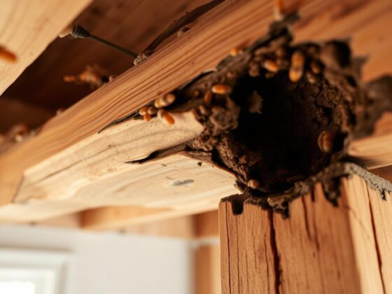 Termite damage to Sacramento home wooden structure