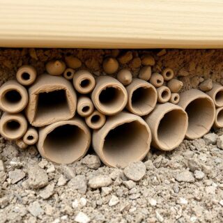 Mud tubes on a Wichita home foundation - clear sign of termite infestation