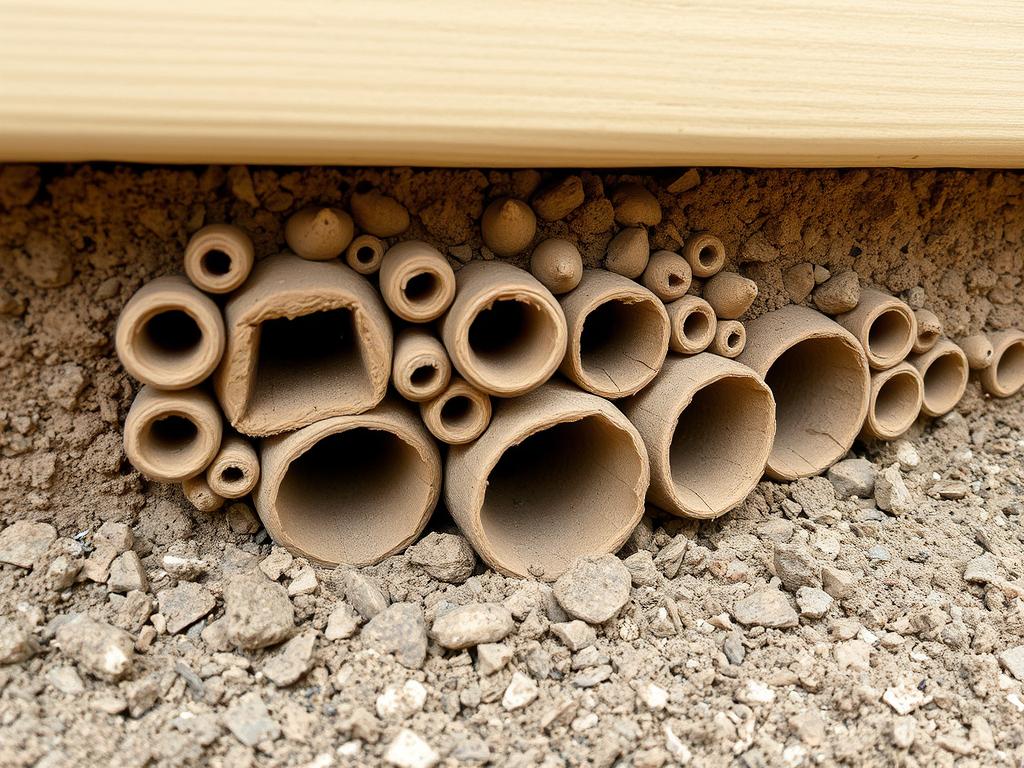 Mud tubes on a Wichita home foundation - clear sign of termite infestation