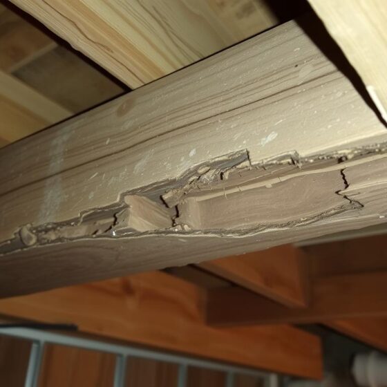 Termite damage to wooden structure in Fort Wayne home
