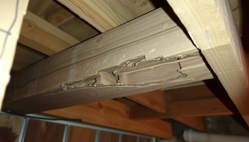 Termite damage to wooden structure in Fort Wayne home