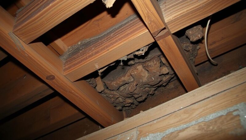 Termite damage to wooden structure in Springfield MO home